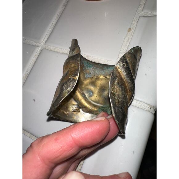 VINTAGE ALLEN JACOBSEN BRUTALIST MODERNIST CUFF BRACELET SIGNED! - Picture 7 of 7